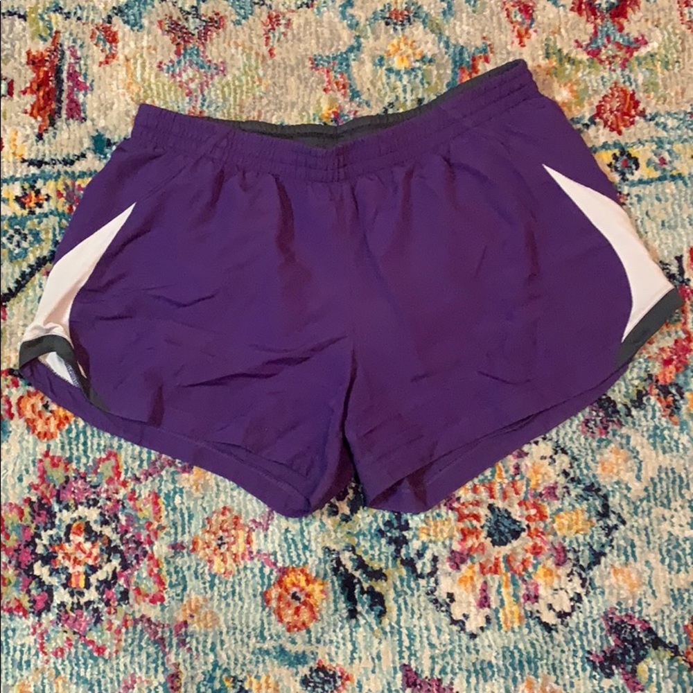 Purple Nike shorts
